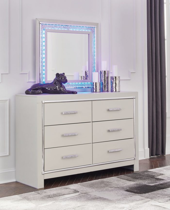 Zyniden - Silver - Dresser And Mirror - Image 3