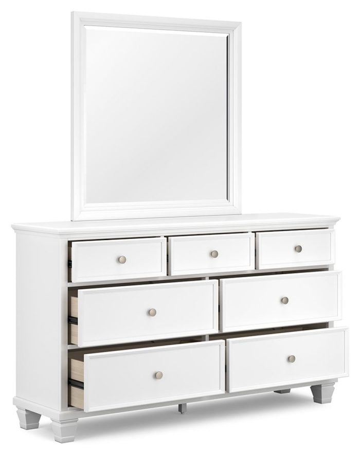 Fortman - White - Dresser And Mirror - Image 4