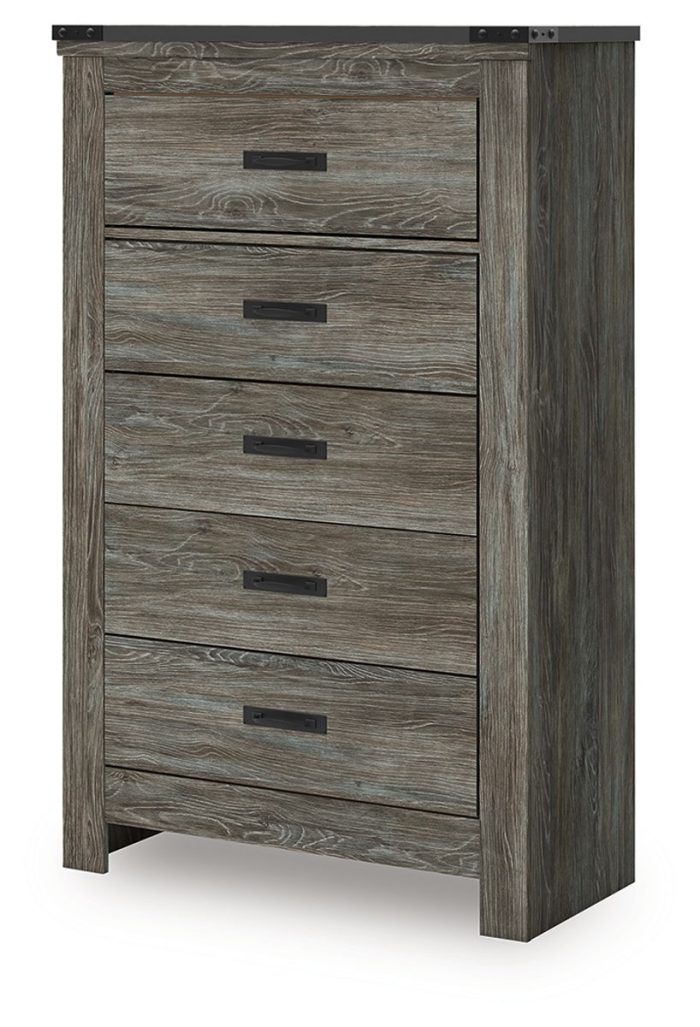 Frandern - Gray - Five Drawer Chest