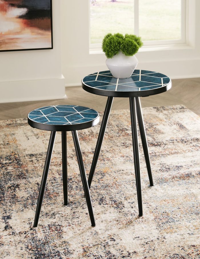 Clairbelle - Teal - Accent Table (Set of 2) - Image 2