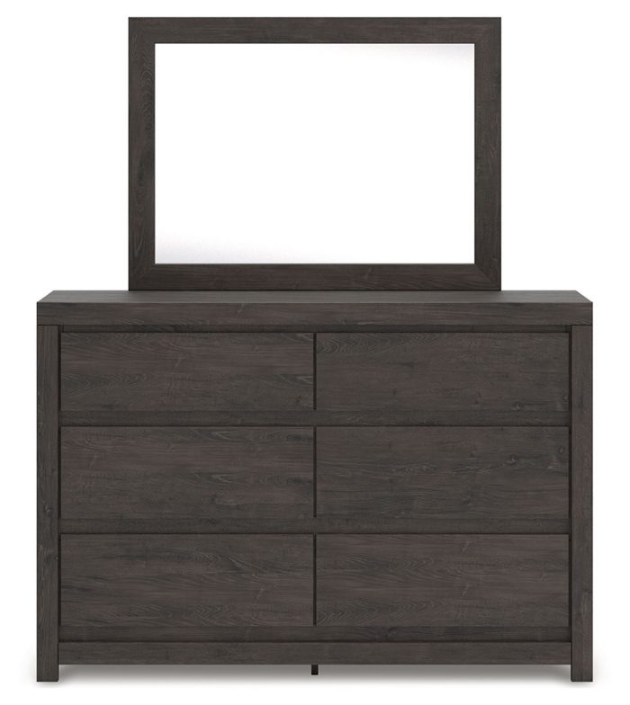 Fraluna - Charcoal - Dresser And Mirror - Image 4
