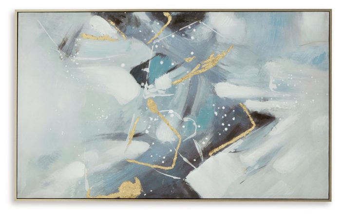 Cormette - Blue / White / Gold Finish - Wall Art - Image 2