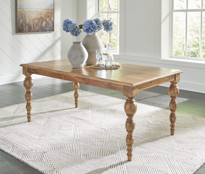 Rybergston - Light Brown - Rectangular Dining Room Table - Image 4