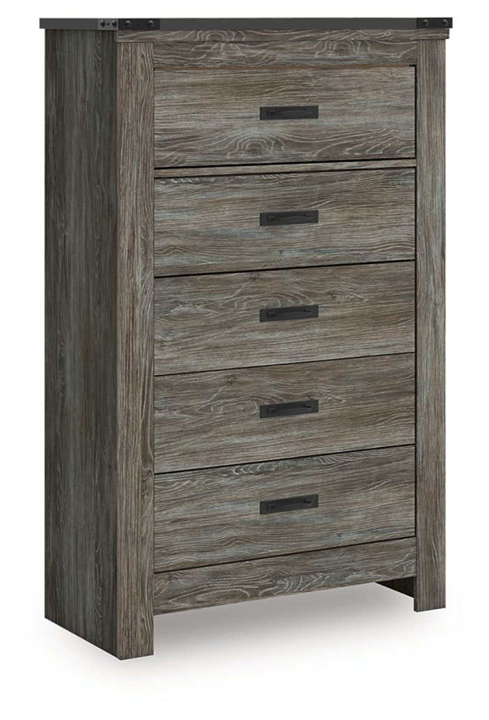 Frandern - Gray - Five Drawer Chest - Image 3