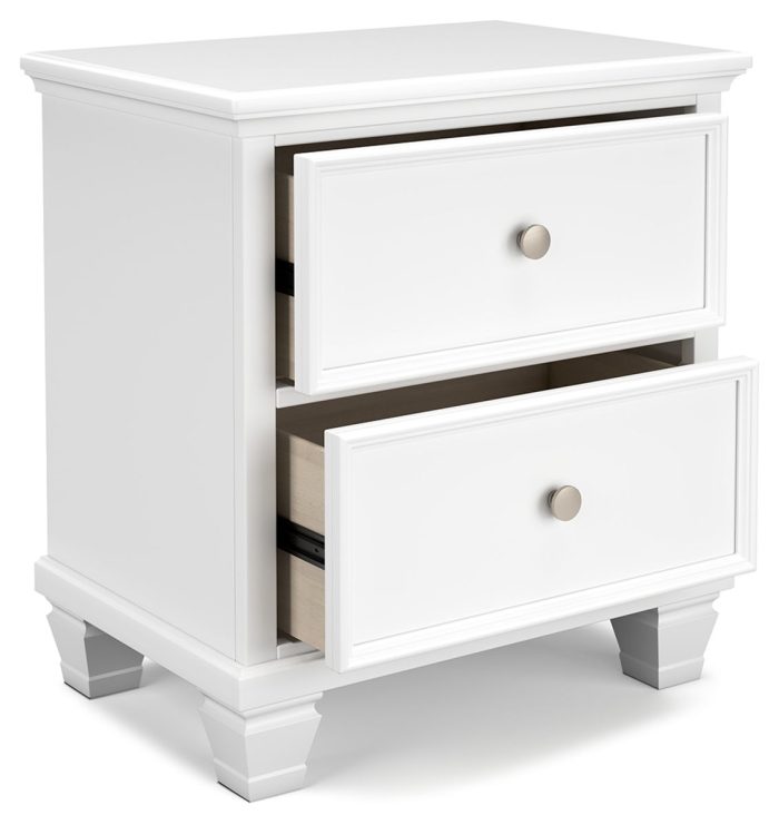 Fortman - White - Two Drawer Night Stand - Image 3