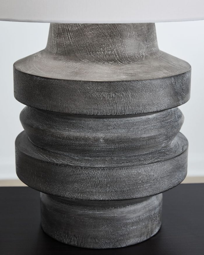 Wahida - Distressed Black - Poly Table Lamp - Image 2
