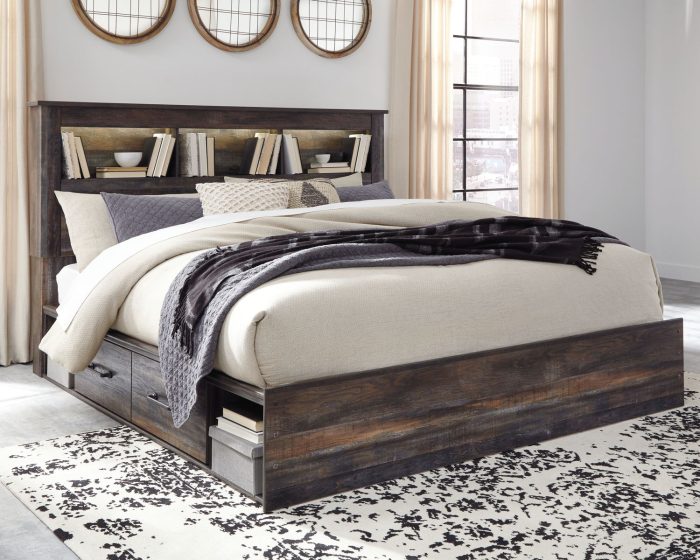 Drystan - Dresser, Mirror, Bookcase Bed Set - Image 3