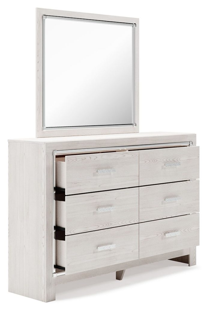 Altyra - Dresser, Mirror, Panel Bookcase Bed - Image 4