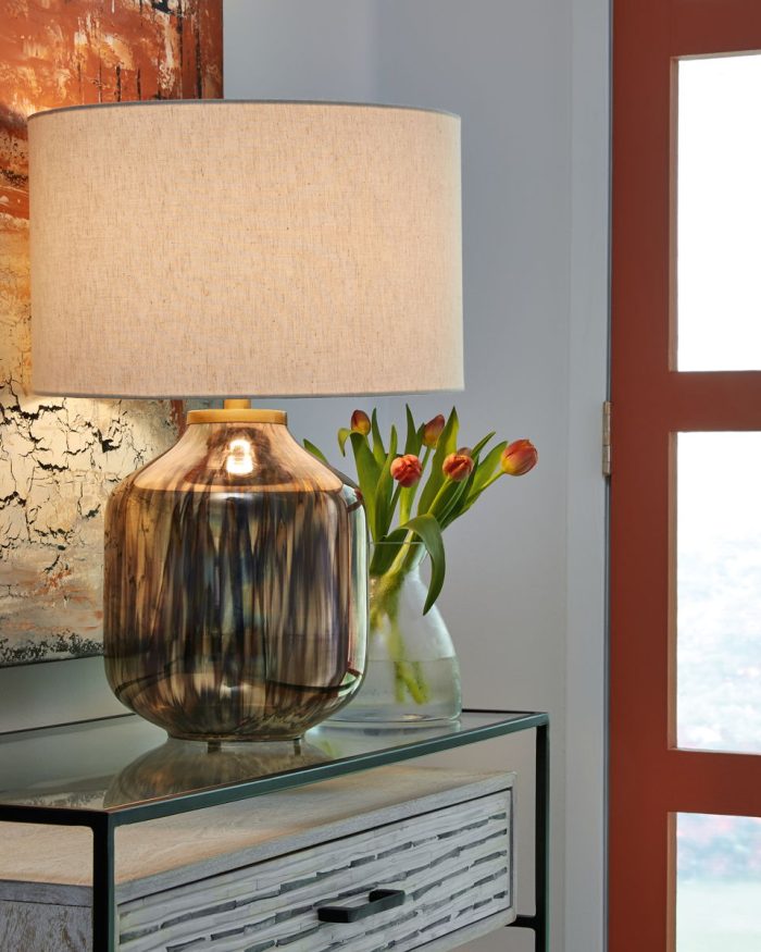 Jadstow - Black / Silver Finish - Glass Table Lamp - Image 2