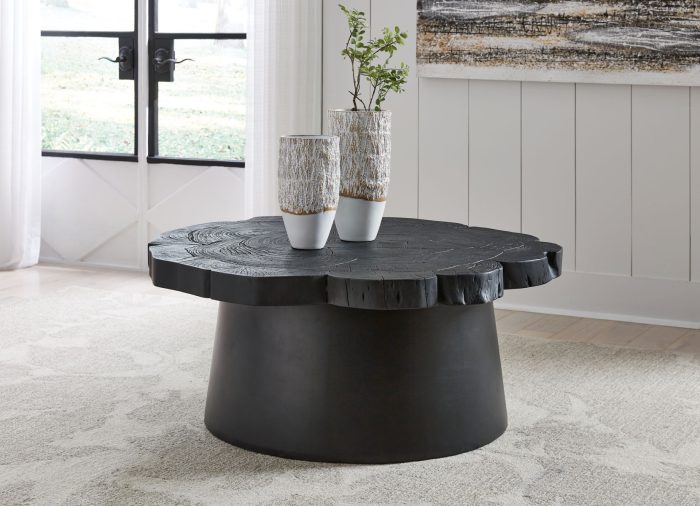 Wimbell - Black - Round Cocktail Table - Image 2