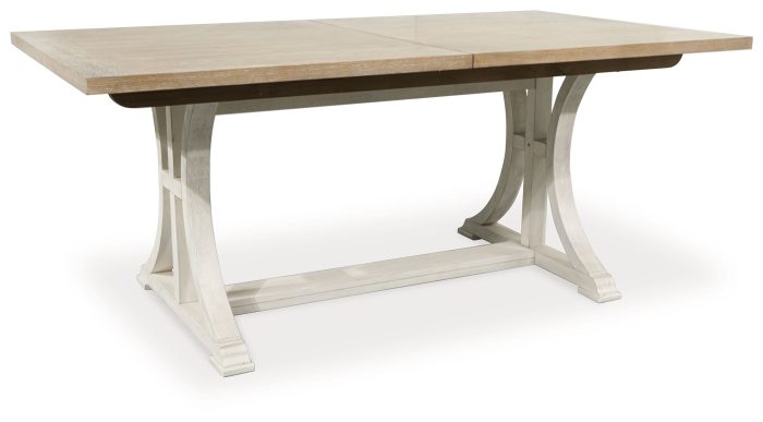 Shaybrock - Antique White / Brown - Rectangular Dining Room Extension Table - Image 4