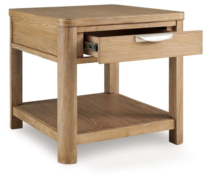 Rencott - Light Brown - Rectangular End Table - Image 4