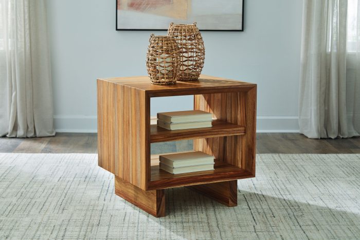 Dressonni - Brown - Square End Table - Image 2