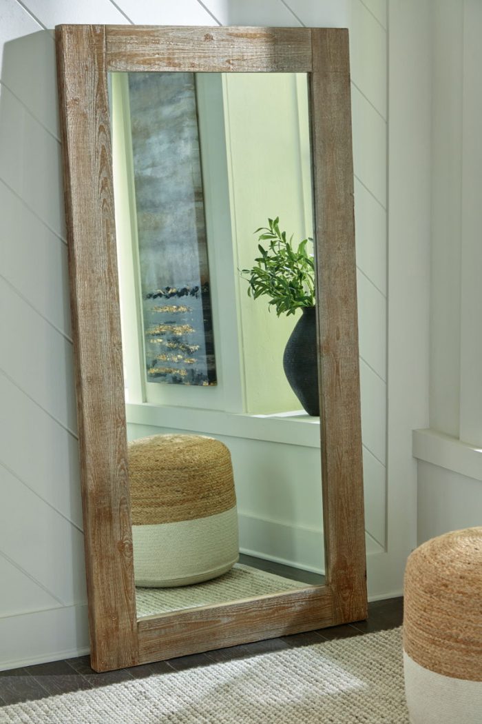 Waltleigh - Distressed Brown - Floor Mirror - Image 2