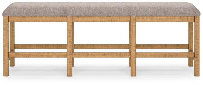 Havonplane - Brown - XL Counter Height Upholstered Dining Bench - Image 4