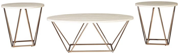 Tarica - White / Metallic - Occasional Table Set (Set of 3) - Image 4
