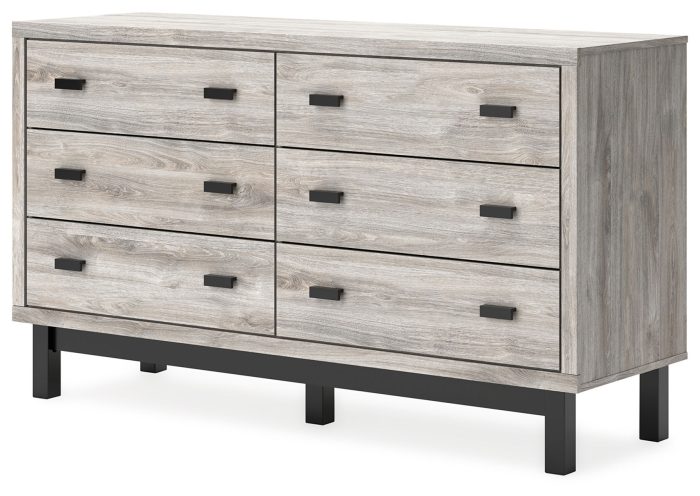 Vessalli - Black / Gray - Six Drawer Dresser - Image 4