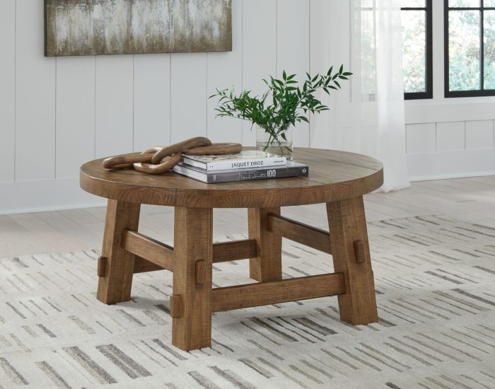 Mackifeld - Warm Brown - Round Cocktail Table - Image 4
