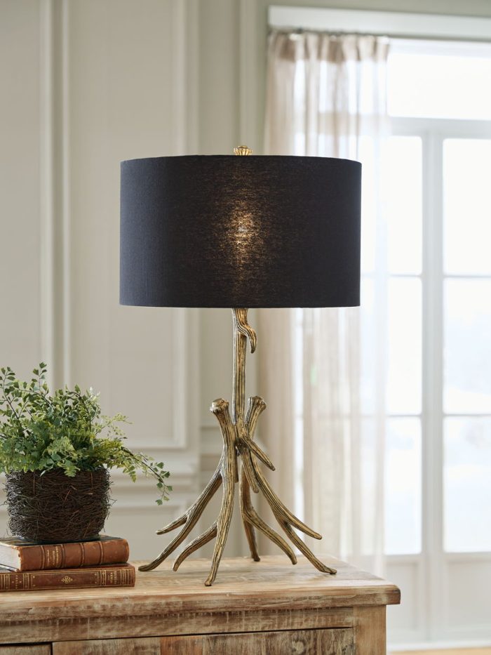 Josney - Antique Gold Finish - Metal Table Lamp - Image 2