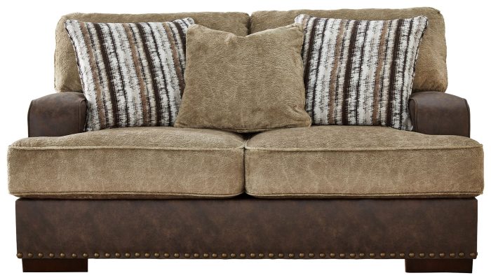Alesbury - Chocolate - Loveseat - Image 3