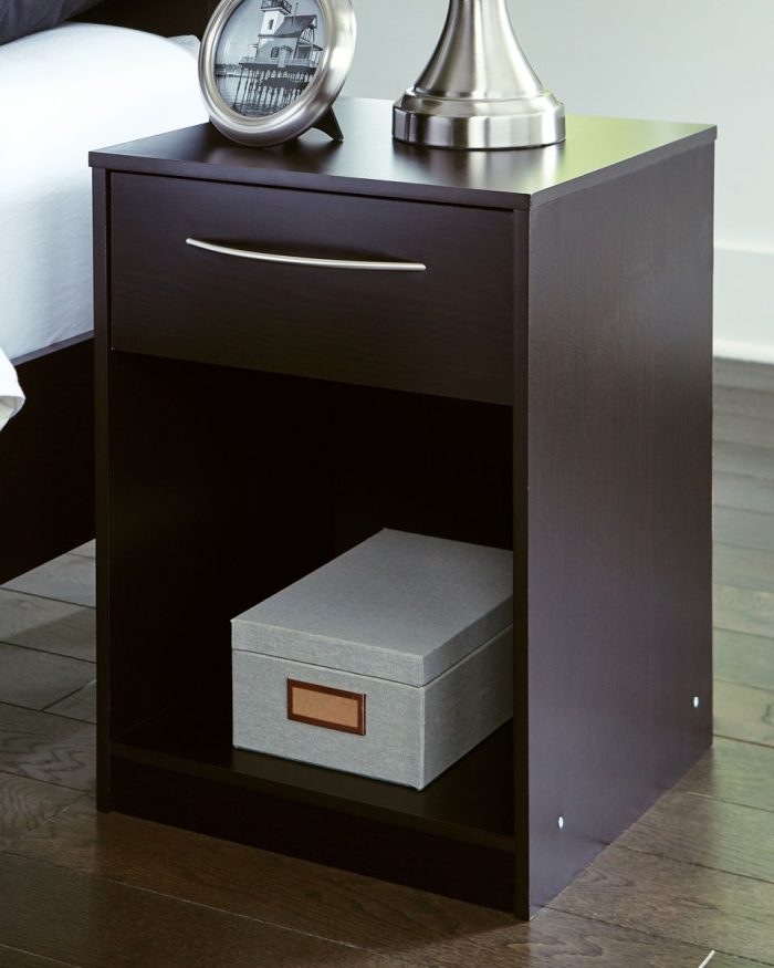 Finch - Black - One Drawer Night Stand - Image 3