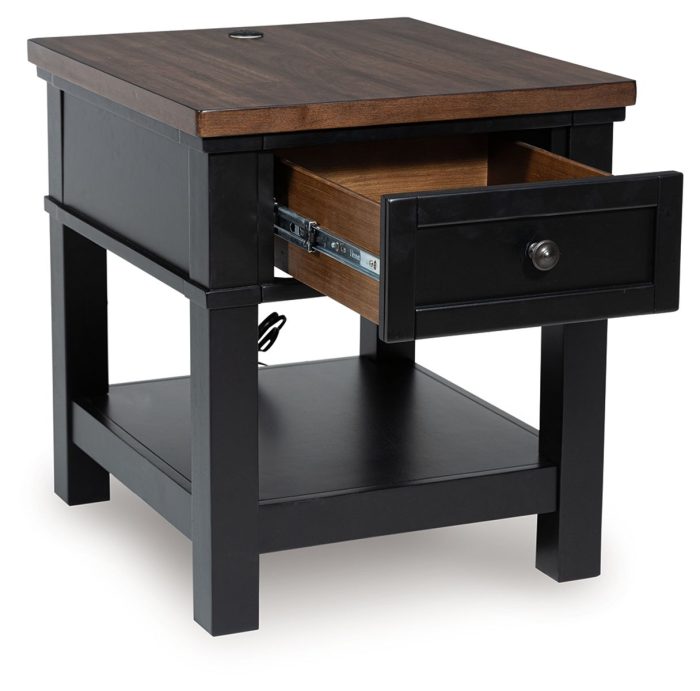 Wildenauer - Brown / Black - Rectangular End Table - Image 3
