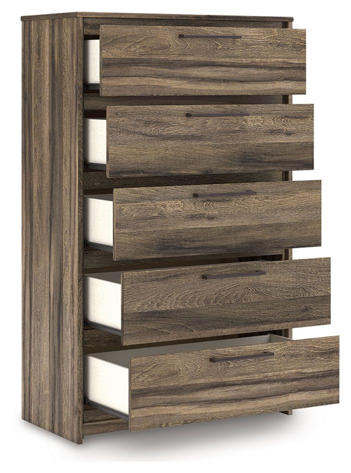 Elbrim - Brown - Five Drawer Chest - Image 2