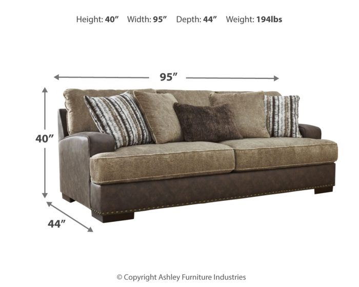 Alesbury - Chocolate - Sofa - Image 4
