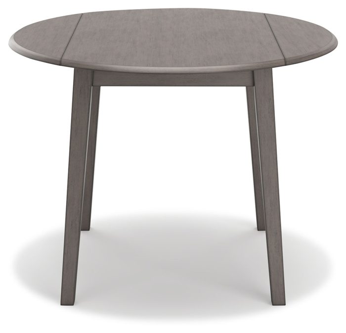 Shullden - Gray - Round Drm Drop Leaf Table - Image 3