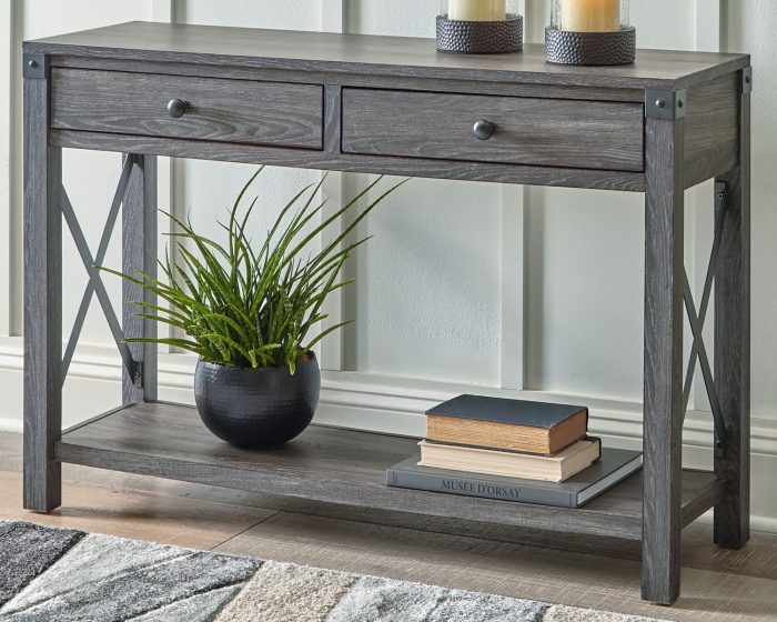 Freedan - Grayish Brown - Console Sofa Table - Image 4