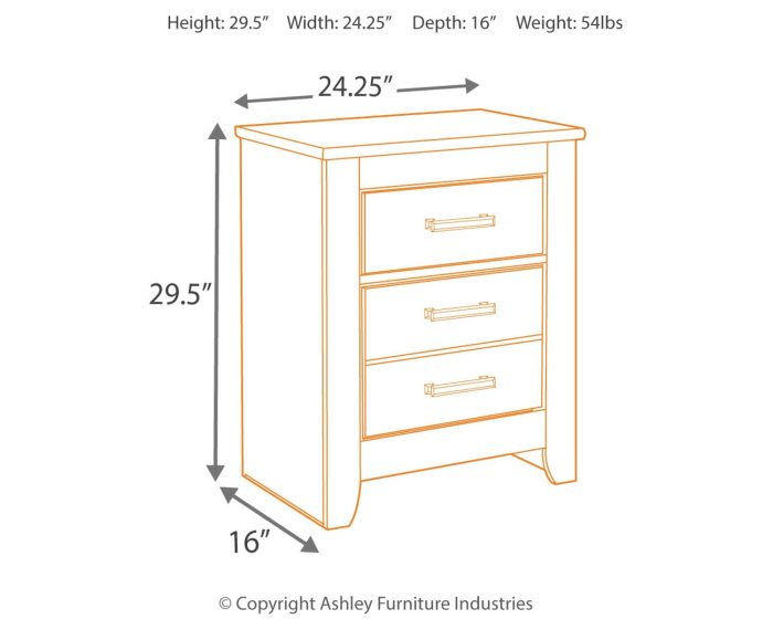 Brinxton - Charcoal - Two Drawer Night Stand - Image 2