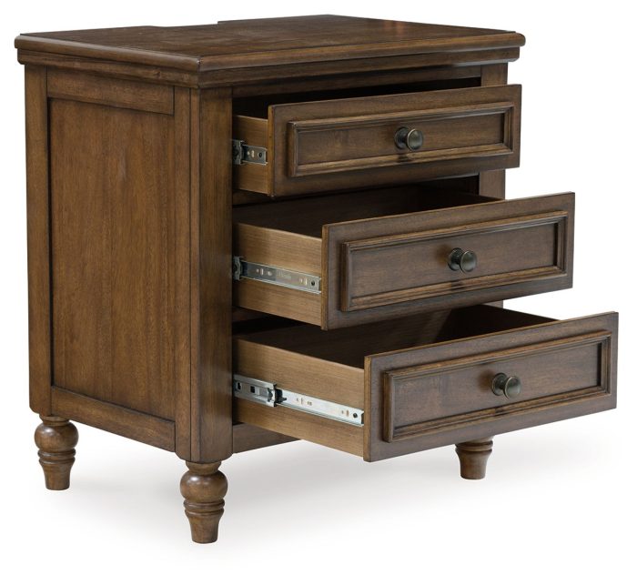 Sturlayne - Brown - Three Drawer Night Stand - Image 4
