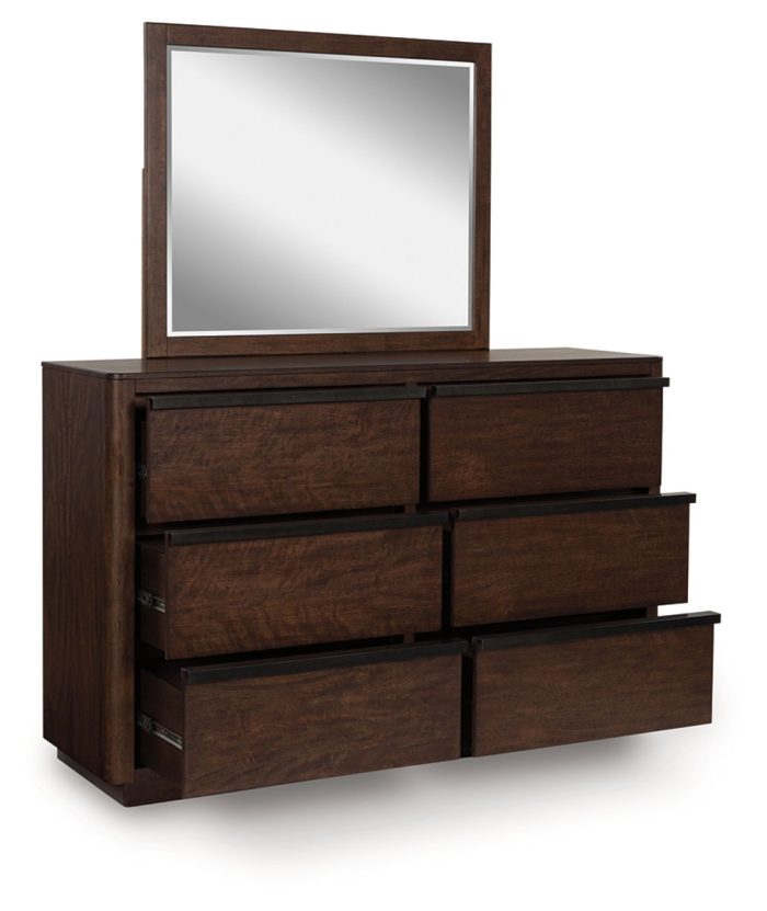 Dilenno - Dark Brown - Dresser And Mirror - Image 4