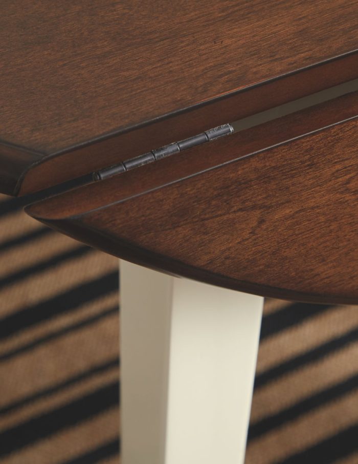 Woodanville - Cream / Brown - Round DRM Drop Leaf Table - Image 3