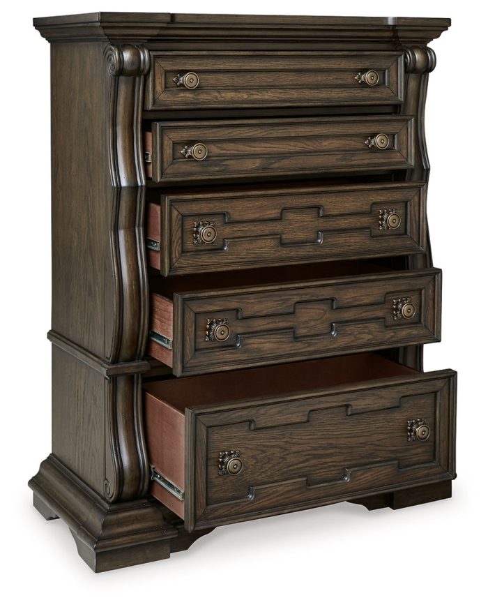 Maylee - Dark Brown - Five Drawer Chest - Image 4