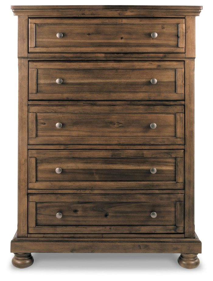 Flynnter - Medium Brown - Five Drawer Chest - Image 4