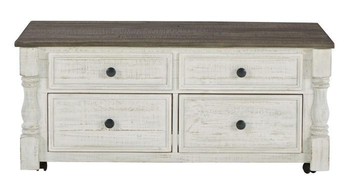 Havalance - White / Gray - Lift Top Cocktail Table with Storage Drawers - Image 4