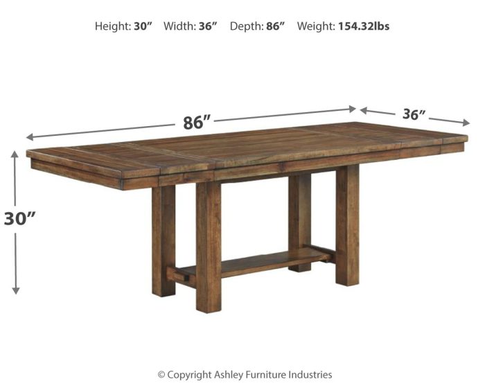 Moriville - Grayish Brown - Rectangular Dining Room Extension Table - Image 3