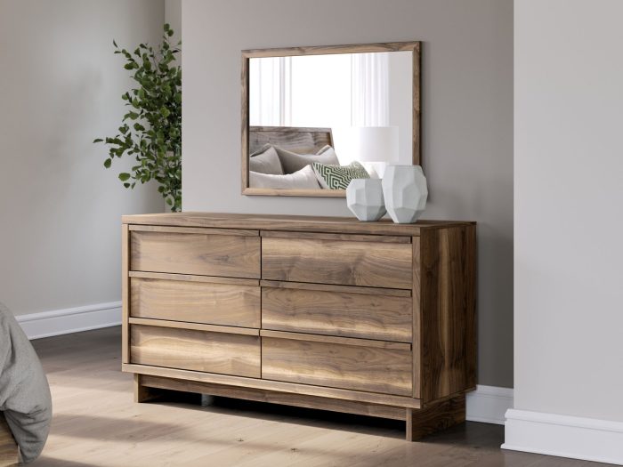 Chirason - Brown - Six Drawer Dresser And Mirror - Image 3