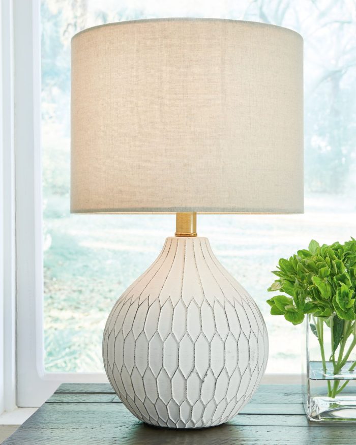 Wardmont - White - Ceramic Table Lamp - Image 3