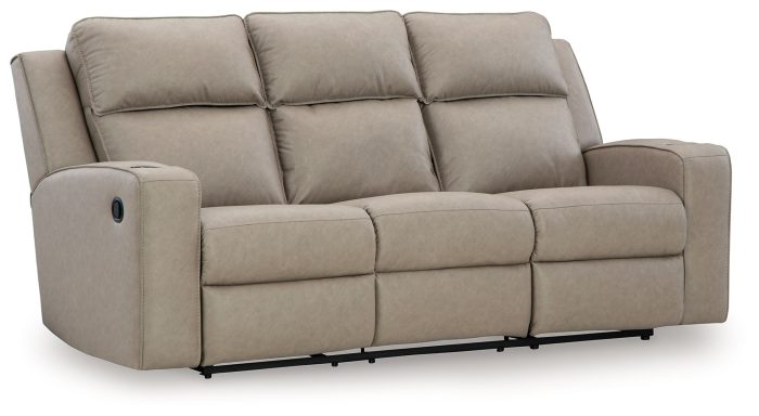 Lavenhorne - Pebble - Rec Sofa W/Drop Down Table - Image 3