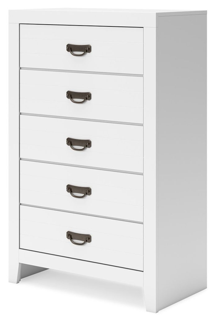 Binterglen - White - Five Drawer Chest - Image 4