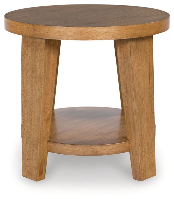 Kristiland - Light Brown - Round End Table - Image 2