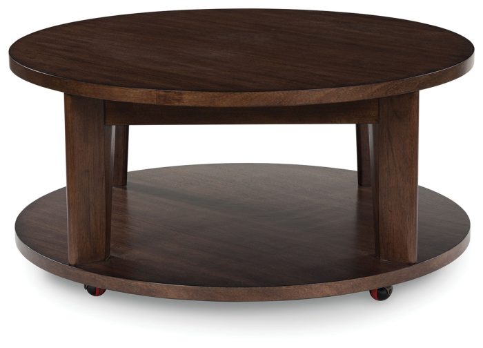 Korestone 2 - Dark Brown - Round Cocktail Table - Image 4