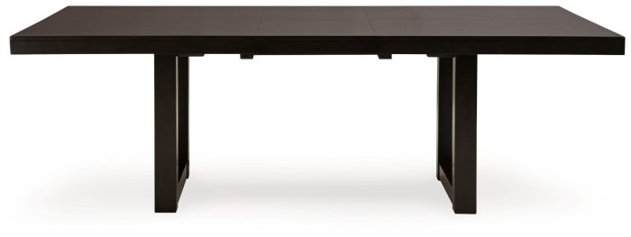Neymorton - Dark Grayish Brown - Rectangular Dining Room Butterfly Extension Table - Image 2