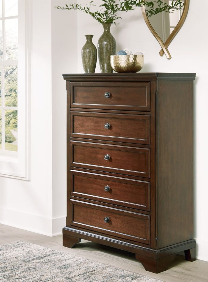 Trellington - Brown - Five Drawer Chest - Image 3