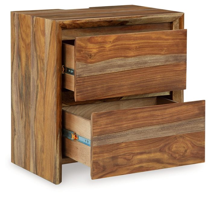 Dressonni - Brown - Two Drawer Night Stand - Image 4