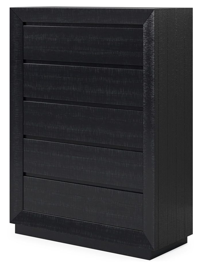 Londer - Black - Five Drawer Chest - Image 2