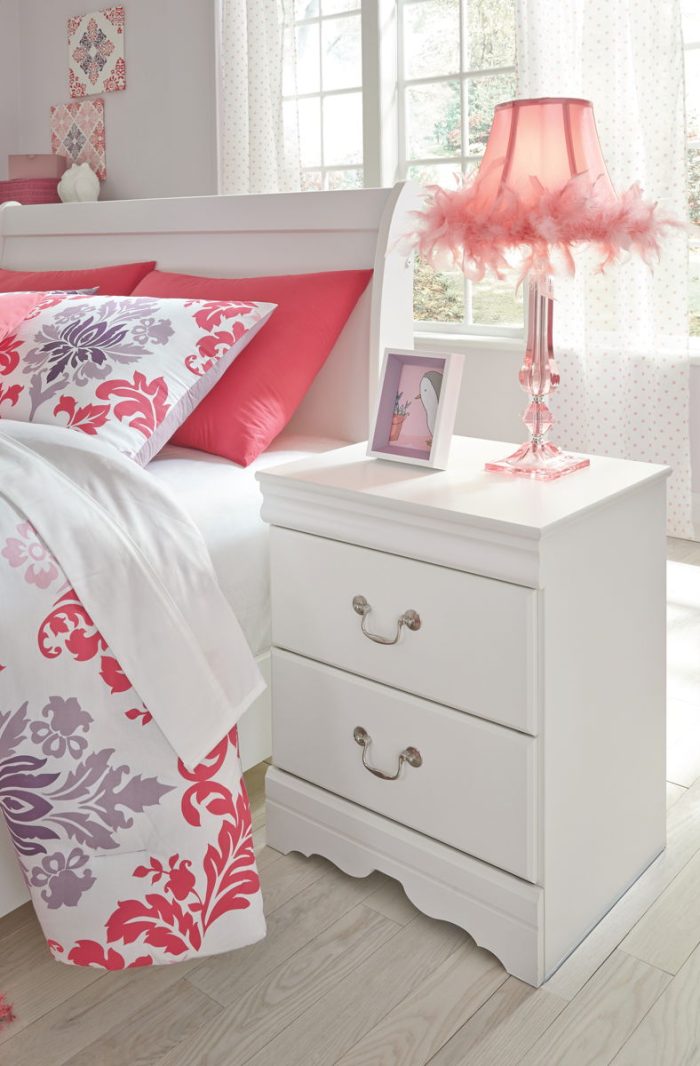 Anarasia - White - Two Drawer Night Stand - Image 4
