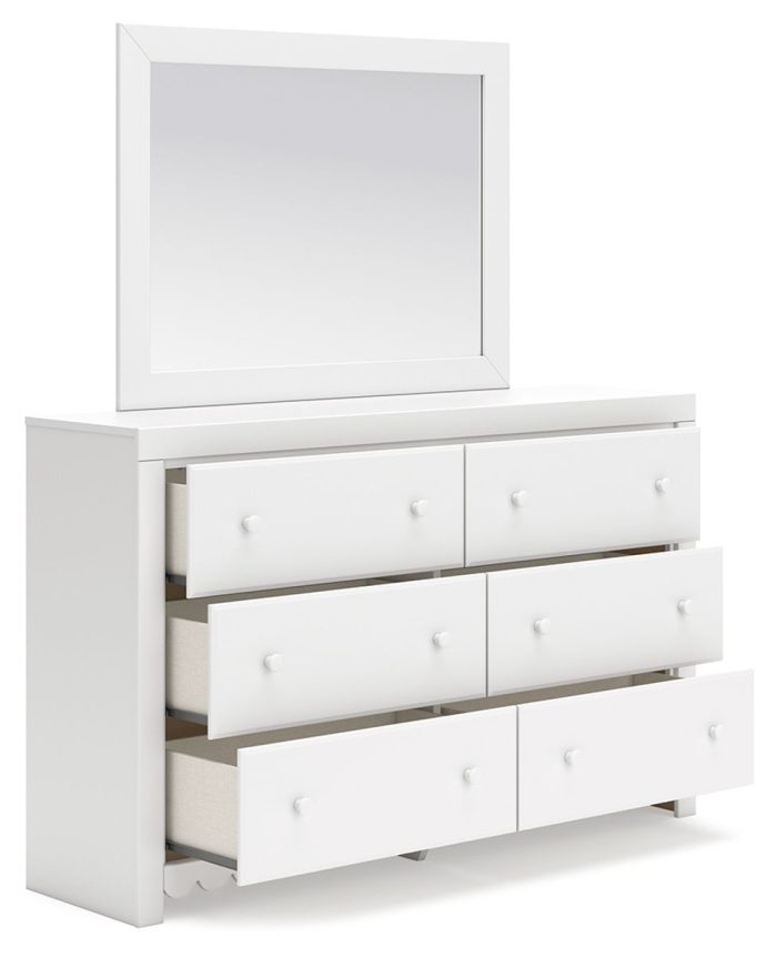 Mollviney - White - Dresser And Mirror - Image 4